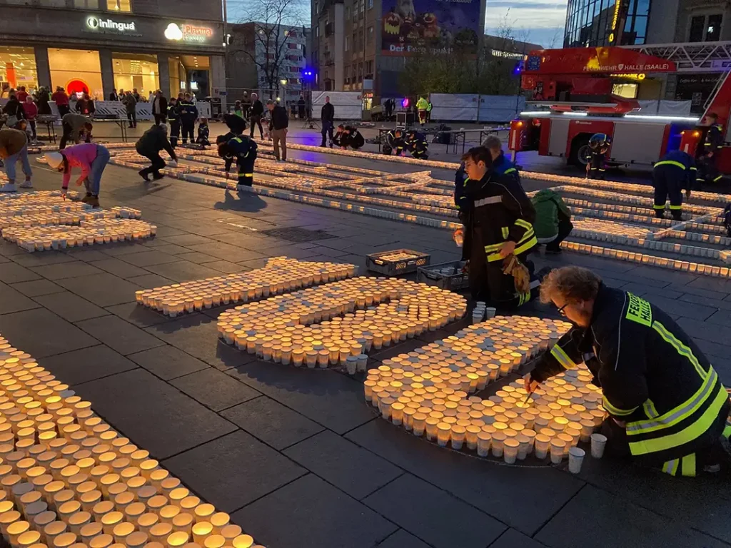 Bilder zum Lichterfest der Lions in Halle