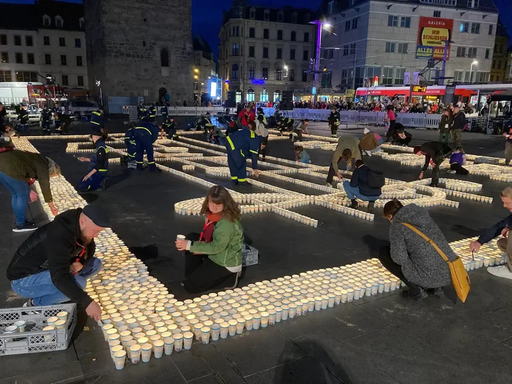 Bilder zum Lichterfest der Lions in Halle