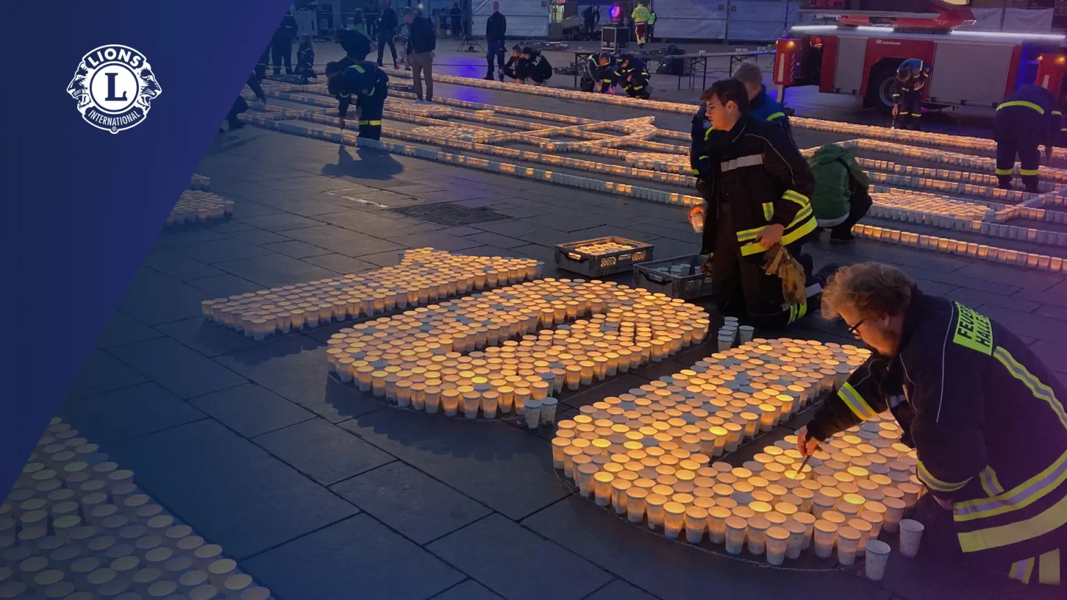 Lichtskulptur zum Lichterfest