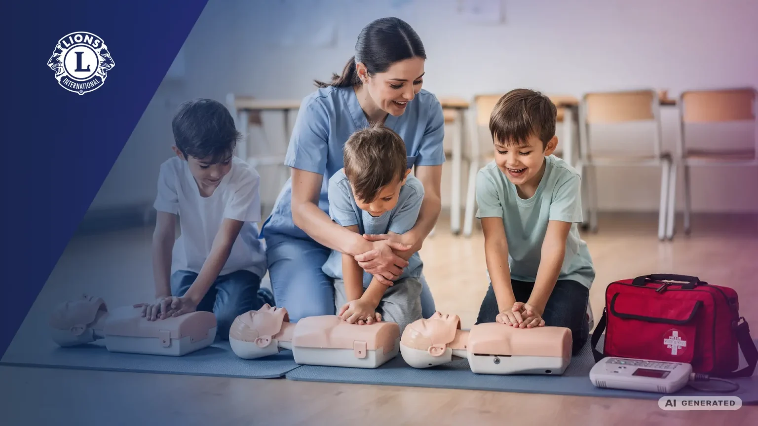 Projekt First Aid Kids unterstützt durch die Lions